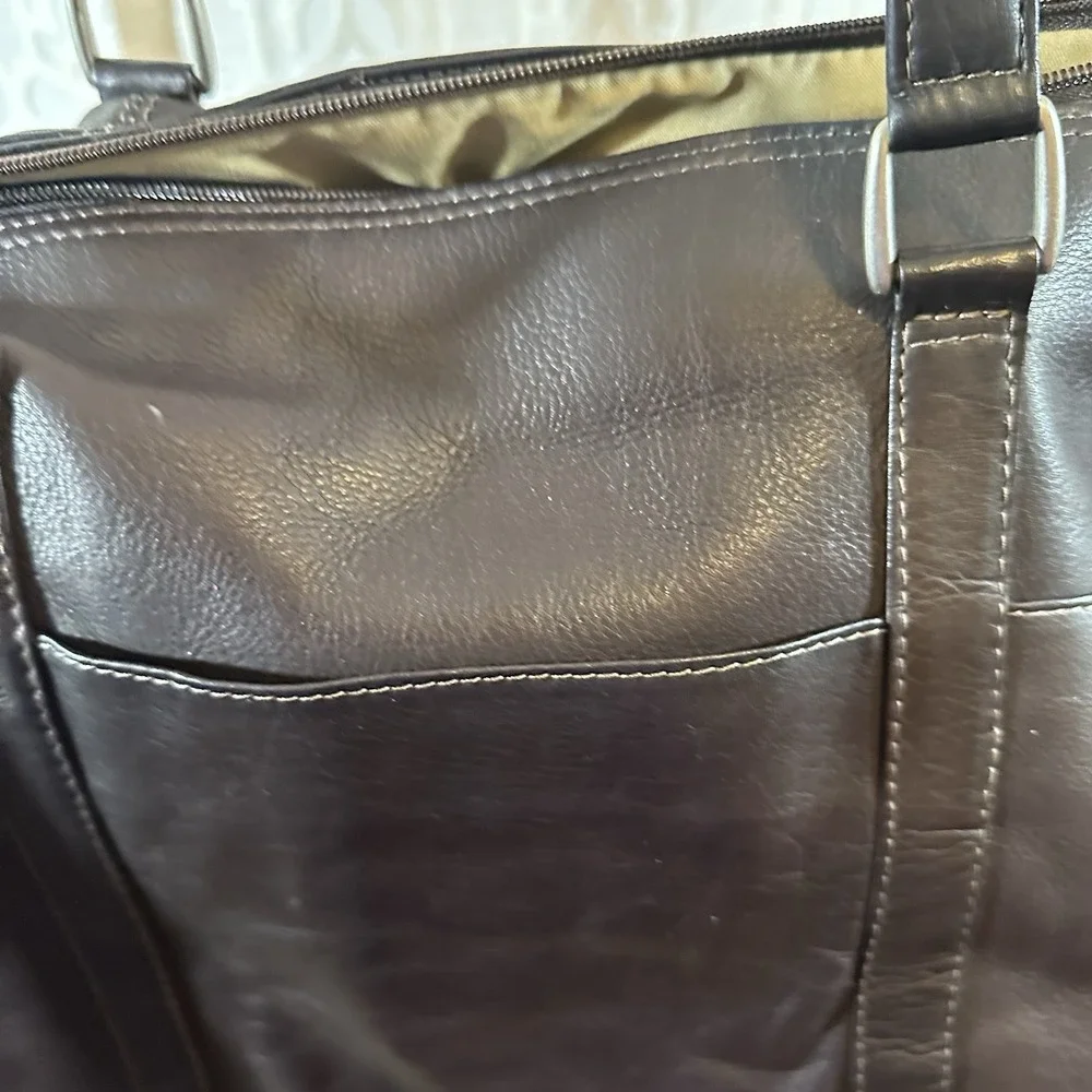 Vintage PIEL Saddle Leather Large Shopping Weekender Bag